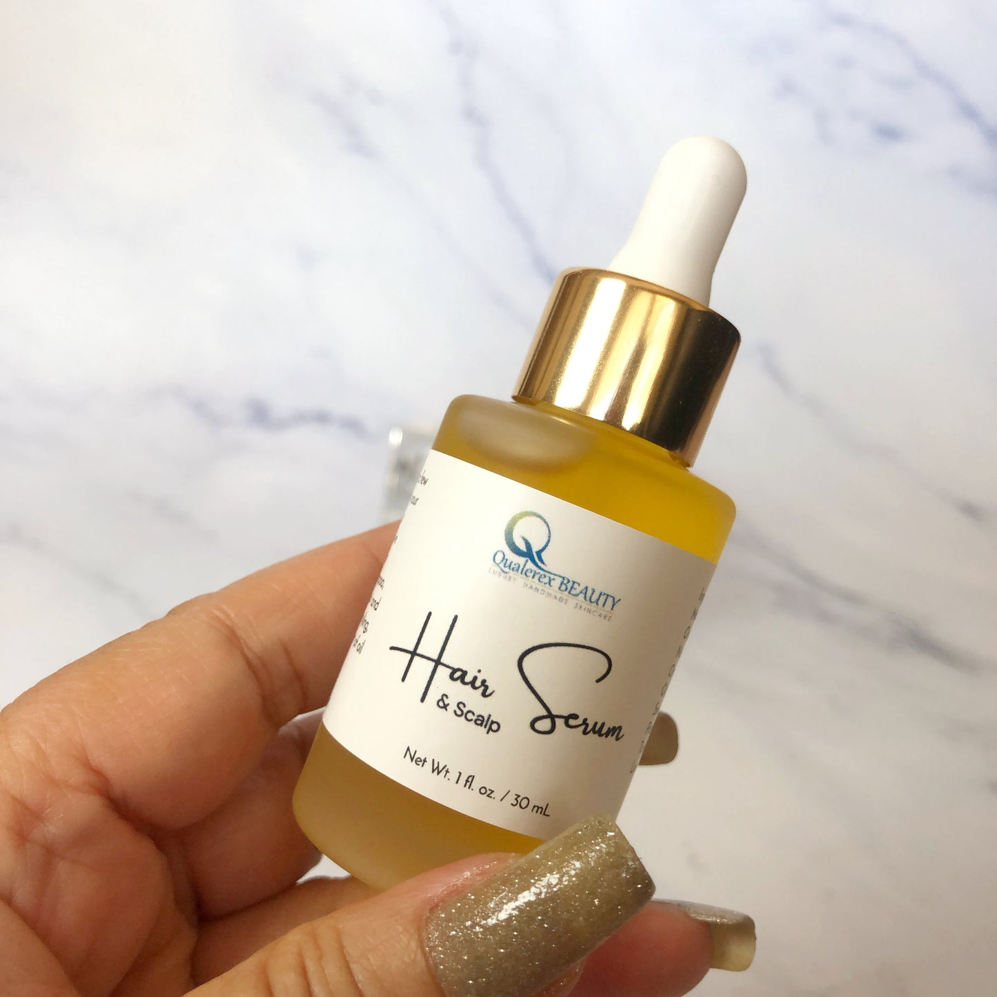Hair & Scalp Serum Infused with Organic Oils for Strength, Shine, and Blissful Balance